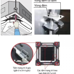 Alternative view of Dàn lạnh âm trần cassette 4 hướng thổi Toshiba 5.0 HP MMU-UP0481HP-E